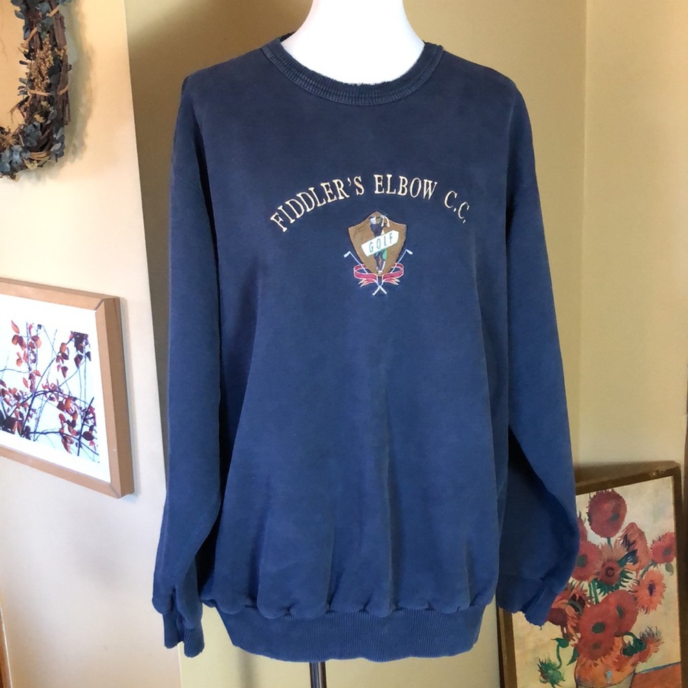Vintage 90s FIDDLER’S ELBOW CountryClub GOLF Size Large Cotton Canada Sweatshirt